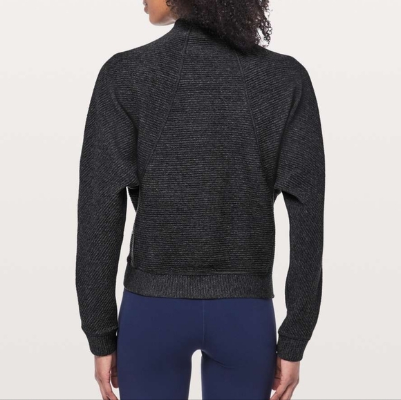 Lululemon size 4 full zip easy going jacket in heathered black - Picture 3 of 11